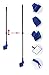 AquaticHI 5 in 1 Aquarium/Fish Tank Cleaning Kit/Tool, Algae Scraper, Fish Net, Sponge, Plant Fork, Gravel Rake, Length Adjustable from 21 inches to 31 inches (Extendable)