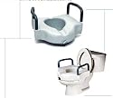 TOILET SEAT RAISER/ ELEVATE BY 5"/ WITH SUPPORT ARMS