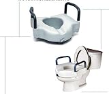 TOILET SEAT RAISER/ ELEVATE BY 5/ WITH SUPPORT ARMS