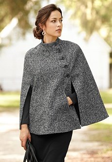 Chadwicks Tweed Cape (BLACK TWEED)