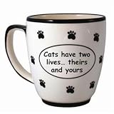 Tumbleweed Pottery 'Cats have two lives...theirs and yours' Pet Coffee Mugs