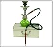10 1 Hose Pumpkin Hookah w/ Case Green