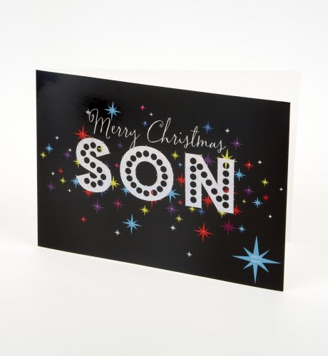 Light up Vegas Son Text Card