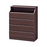 木製シンプルチェスト/タンス ブラウン 【CHESCA】チェスカ