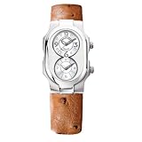 Philip Stein Teslar Womens Diamond Tan Ostrich Strap Watch 1-W-DNW-OT by Philip Stein