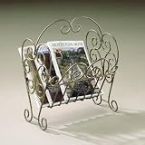 Garden District Bronze and Gold Metal Magazine Rack