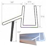 Clear Bottom Wipe with Drip Rail for 3/16 Glass - 36 in long