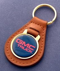 GMC Truck Brown Leather Keychain