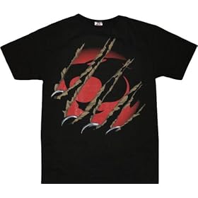 Thundercats Claws Ripping Through Logo Black T-shirt Tee
