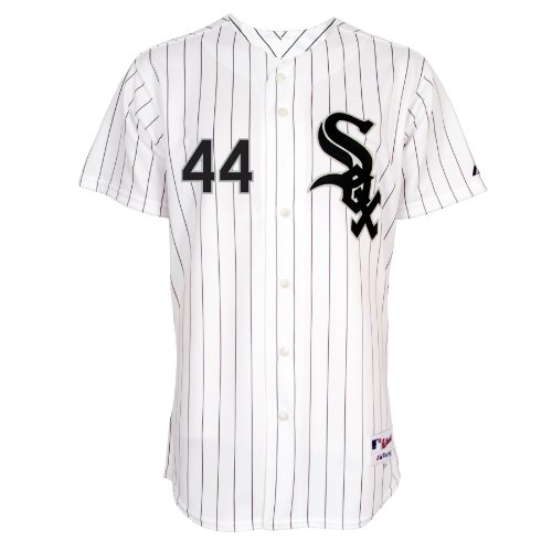 MLB Men's Chicago White Sox Jake Peavy Six Button Authentic Home Jersey (Wht/Blk Pnstrp, 48/X-Large)