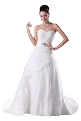 Organza/Satin Sweetheart Corset   Waistline  Dress with a Court Train 