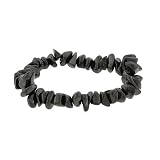 Sterling Silver .925 Genuine Hematite Stone Chip Stretch Bracelet