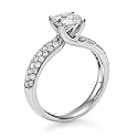 0, Choice of White or Yellow Round <#DIAMOND0.FormatedLab#> Diamond Solitaire Engagement Ring (1 1/2 ct, D Color, SI1 Clarity, Cut)