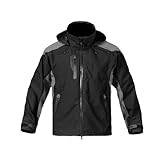 STORMTECH MEN'S SQUADRON SOFT TECH BONDED JACKET >> LG,NAUTICAL RED / GRANITE