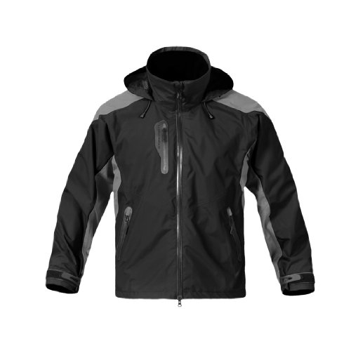 STORMTECH MEN'S SQUADRON SOFT TECH BONDED JACKET >> LG,NAUTICAL RED / GRANITE