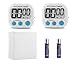 Great Polly 2 Pack Digital Kitchen Timer Cooking Timers Clock with Alarm Magnetic Back and Stand, Minute Second Count Up Countdown, Large LCD Display (Blue)