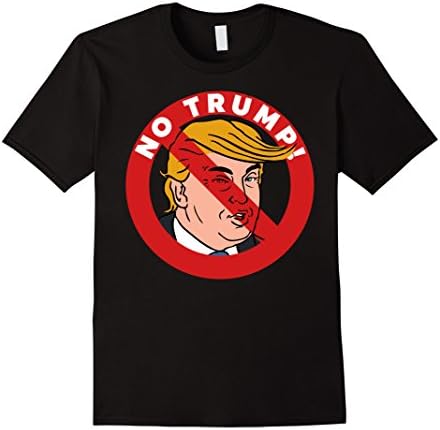NO Anti Donald Trump Face Election T-shirt - Male XL - Black
