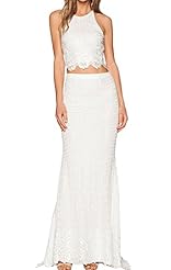 Sexy Lace Floral Print Wedding Dress 