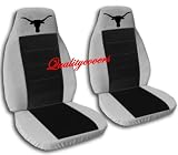 Silver and black seat covers with a "Texas Longhorn" for a 2004-2005 Ford Ranger. 60/40 seats, arm rests included.