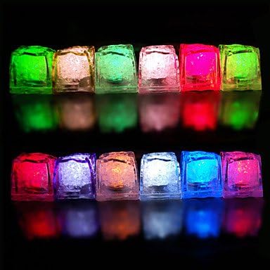 Color Changing Ice Cubes Style LED Light (10-Pack)