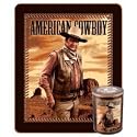 John Wayne American Cowboy Fleece Throw
