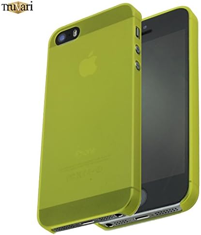 Ultra Thin Slim Sleek Translucent Frosted Matte Apple iPhone 5 / 5S Phone Case Wrap Protective Cover Phone Case - Lemon Yellow