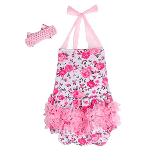 Binmer(TM) Baby Girls Kid Halter Lace Romper Backless Sunsuit Jumpsuit Dress