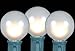 Novelty Lights G50 Outdoor String Light Globe Replacement Bulbs, E12/C7 Base, Frosted White, 25 Pack