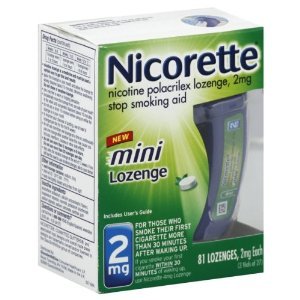 Nicorette Mini Lozenges, 2mg, Mint Flavor, 81Lozenges per Box (Pack of 2) Reduced for Quick Sale Exp Date is November 2011