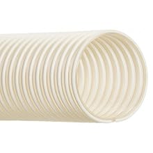 Hi-Tech Duravent Thermoplastic Polyurethane Static Dissipative Duct Hose, Clear w/ opaque helix, 1-3/4" ID, 2.1600" OD, 50' Length