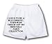 White Boxer Short with I used to be a millionaire. Then mom threw out my baseball card collection.