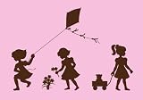 Silhouette Girls Paint by Number Wall Mural