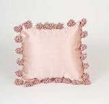 Madison Pink Pillow with Pom Poms