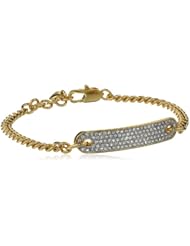 Juicy Couture Gold Pave Identification Bracelet, 7.5"