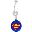 Licensed Superman Belly Ring