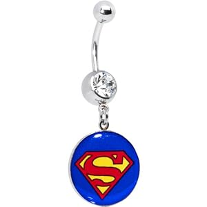 Superman Belly Button Ring