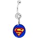Licensed Superman Belly Ring