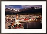 Harbour of City, Ushuaia, Argentina Framed Photographic Poster Print by Wayne Walton, 29x21