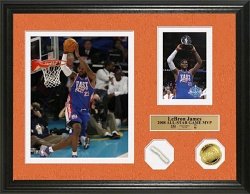 Lebron James 2008 NBA ALL STAR GAME MVP w/GAME USED NET AND GOLD COIN PHOTO MINT