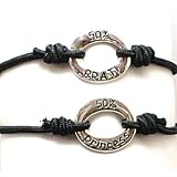 50% Brat 50% Princess Black Stretch Bracelet
