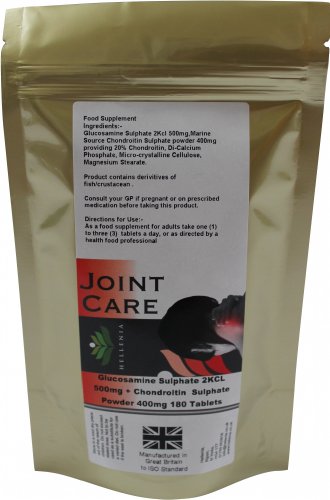 Glucosamine Sulphate 500mg Plus Chondroitin Sulphate 400mg - 180 tablets