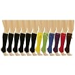 12 Pairs School Girl Dancer Stirrup Yoga Knee High Open Toe Socks Warmer Set