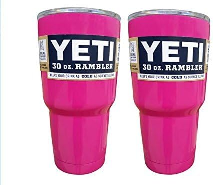 Yeti Rambler Tumblers Coolers, Set of 2, 30 oz(Hot Pink)