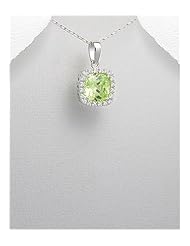 CZ Pendant Necklace In 92.5 Sterling Silver