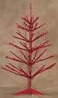 2' Pre-Lit Red Tinsel Wire Glow Christmas Tree