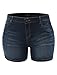 LE3NO Womens Plus Size Fitted High Rise Push Up Denim Jean Shorts