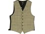 Claiborne Suit Vest Brown Plaid Large