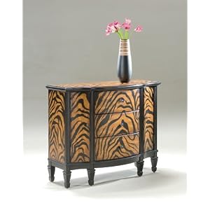 Artist's Originals Console Cabinet in Tiger Stripe Print