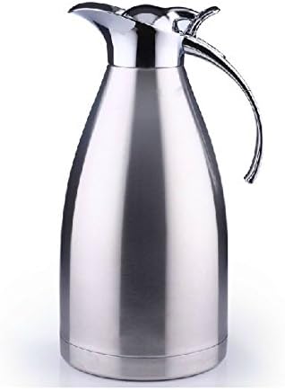 YL Vacuum Insulated Stainless Steel Insulated Carafe Quality Thermal Carafes, Stainless Steel Water Pitcher with Lid, Stainless Steel Jug, Coffee Plunger, Cafetiere, Insulated Pot (2L)