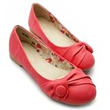 Ollio Womnes Ballet Flats Loafers Button Accent Bowed Multi Colored Shoes